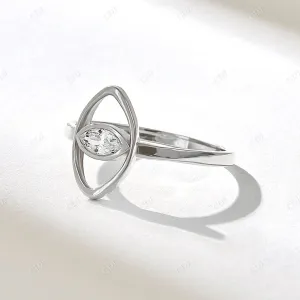 0.18CTW Marquise Diamond Evil Eye Engagement Ring