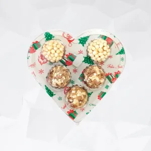 5 cavities Clear/Christmas Heart Candy case (5 count)