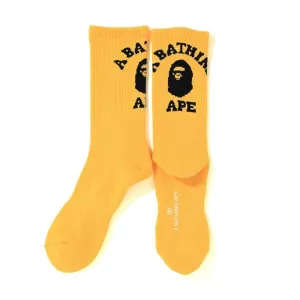 BAPE COLLEGE SOCKS YELLOW