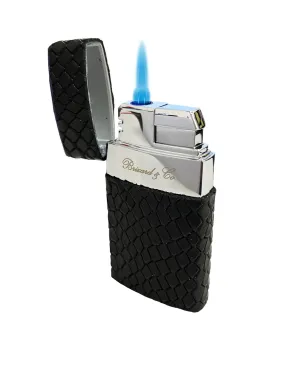 Brizard & Co Venezia Python and Royal Purple Single Jet Flower Flame Lighter