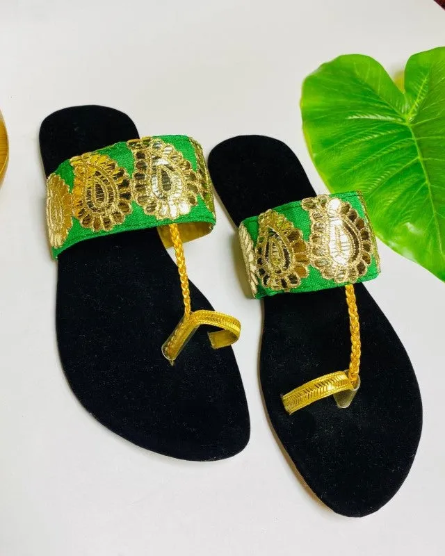 Fancy Kolhapuri Chappal for Girls - Available in 3 Colors