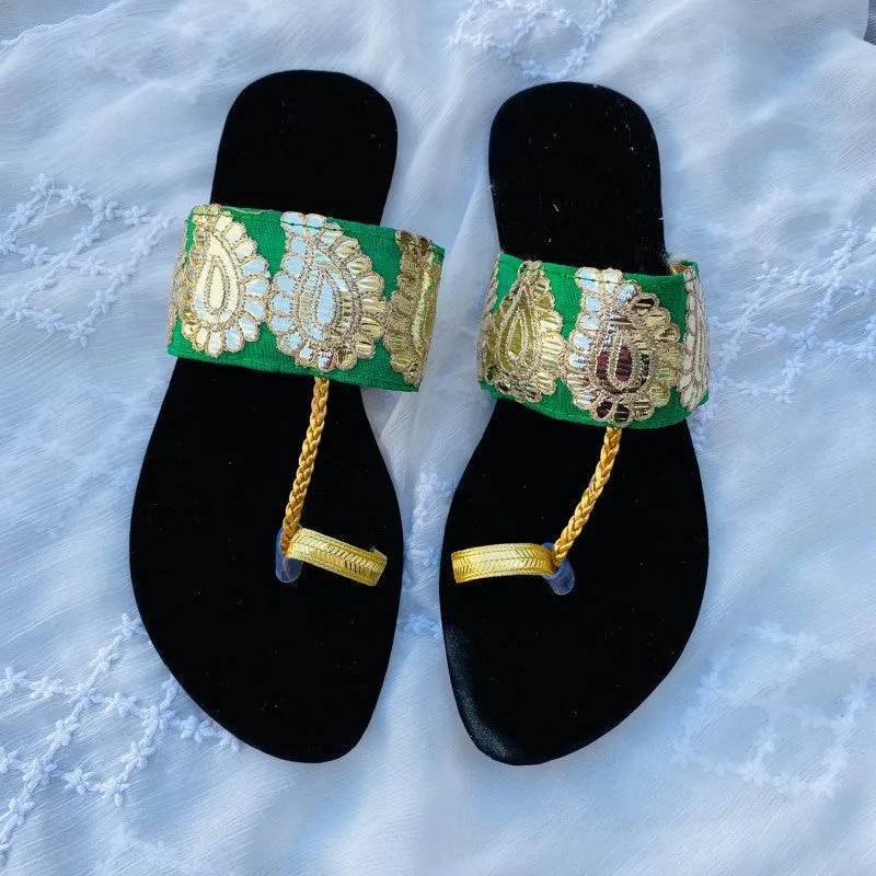 Fancy Kolhapuri Chappal for Girls - Available in 3 Colors