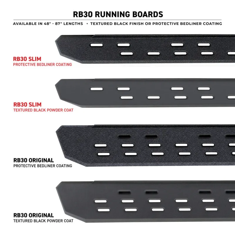 Go Rhino RB30 Running Boards for RAM 1500 DT (2022 ) | Textured Black