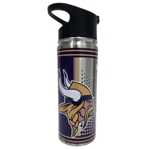 Minnesota Vikings 18 oz. Stainless Steel Double Walled Commuter Bottle w/ Lid