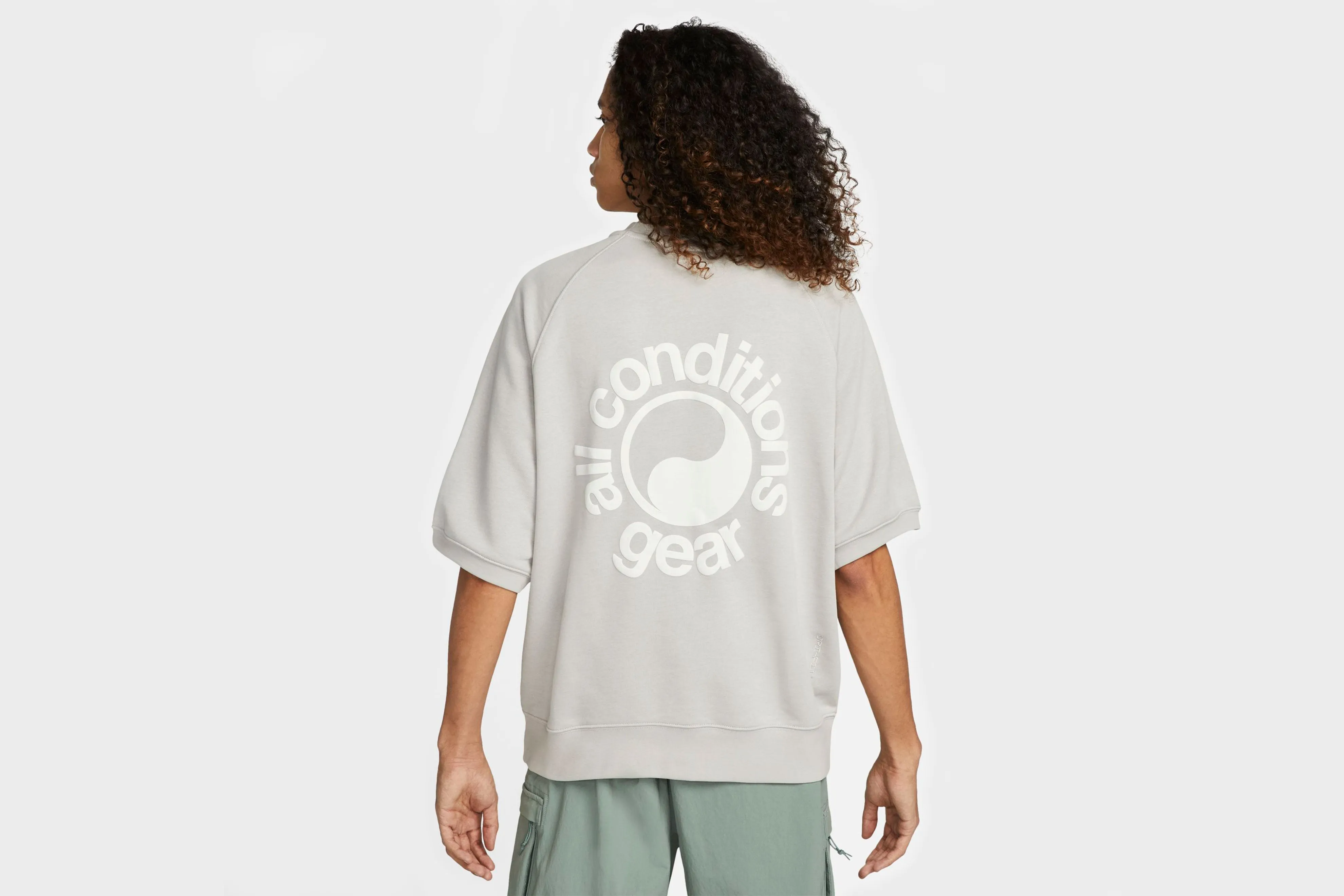 Nike ACG Dri-FIT Short-Sleeve French Terry Crew (Light Iron Ore/Summit White)