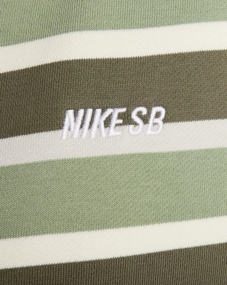 Nike SB Full Zip Stripe Hoodie - Coconut Milk / Oil Green