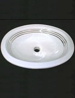 Platinum Stripe Elegant Coastal Sink