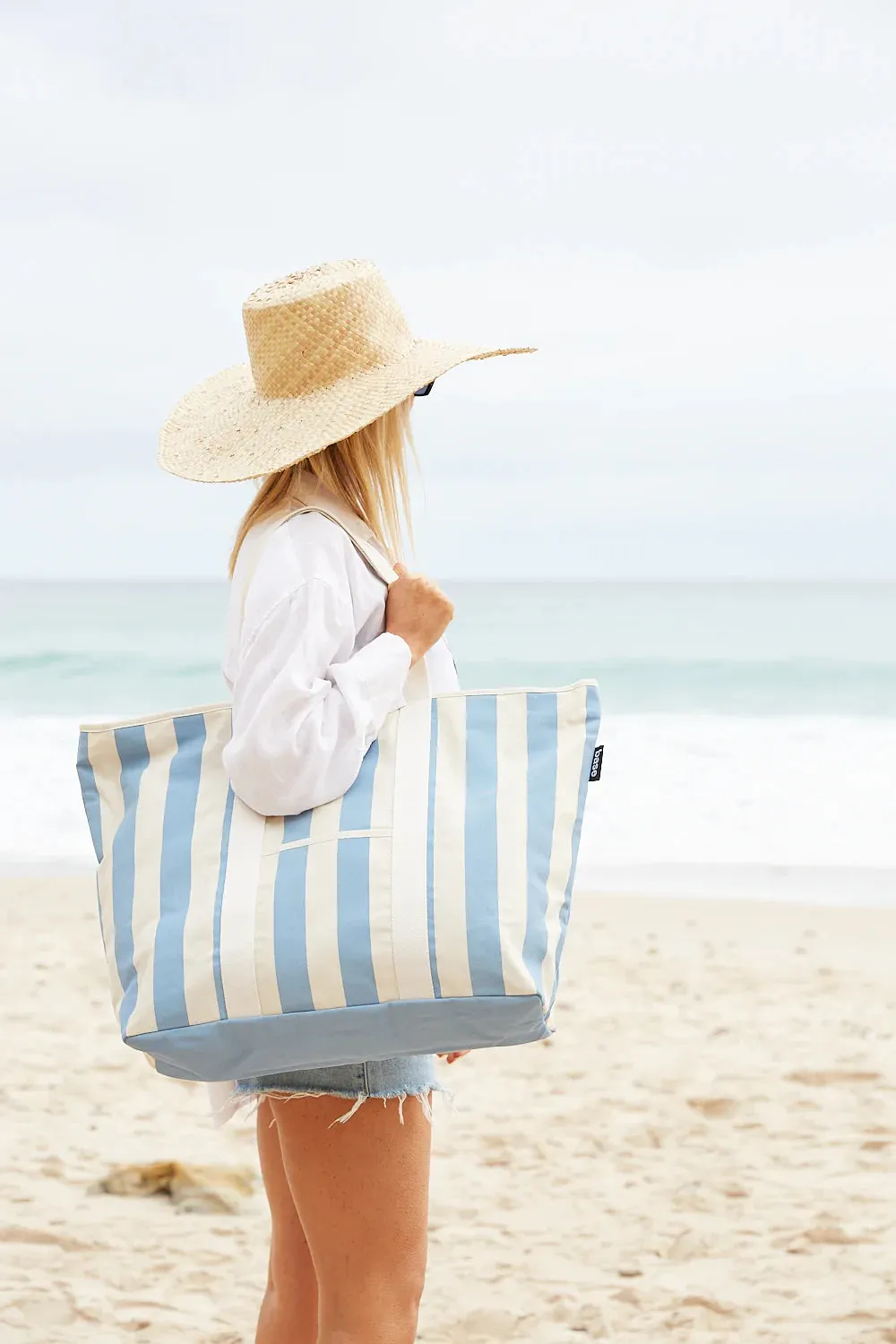 Powder Blue Stripe All Day Bag