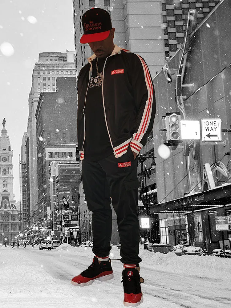 Red Label Designer Onassis Krown Tracksuit in Black