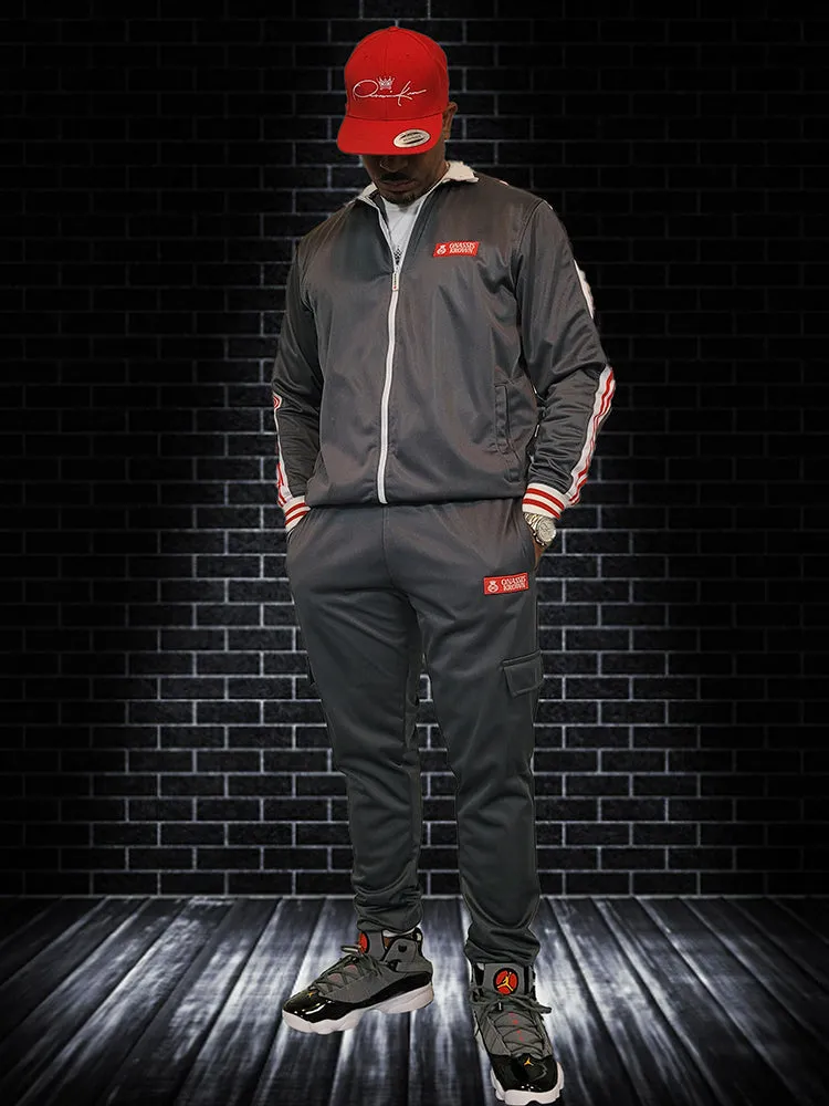 Red Label Designer Onassis Krown Tracksuit in Gray