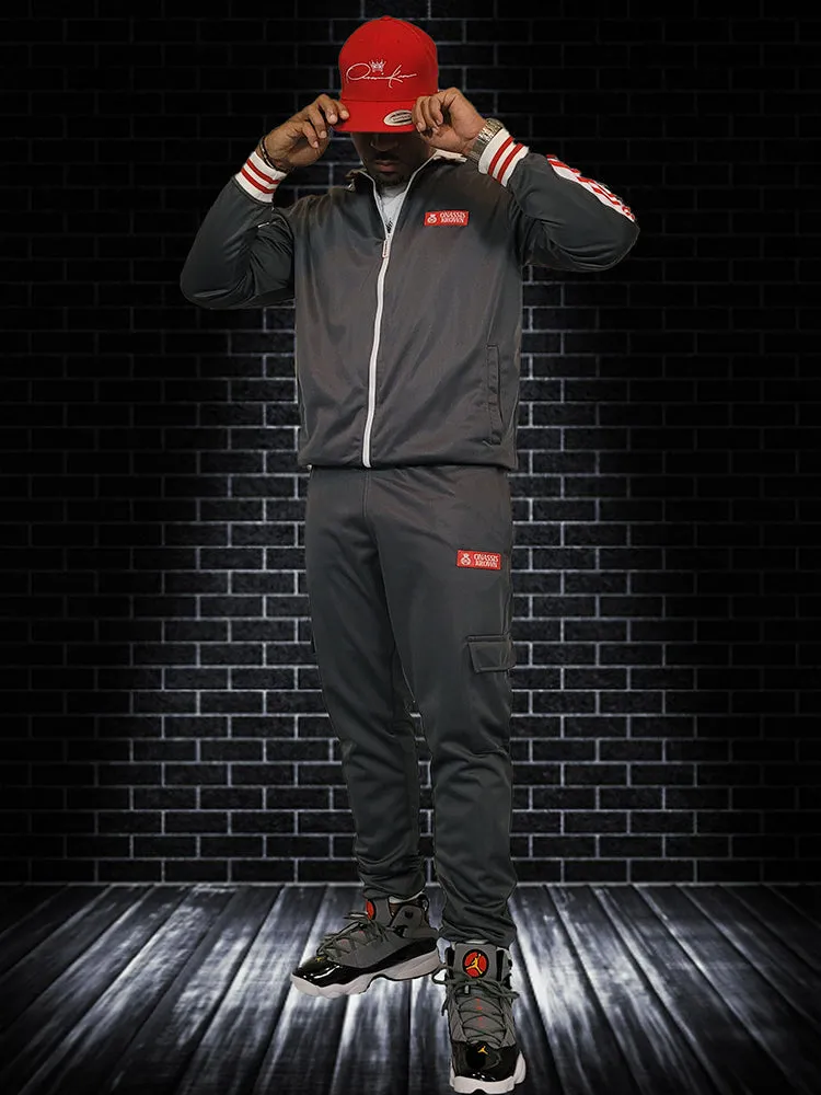 Red Label Designer Onassis Krown Tracksuit in Gray