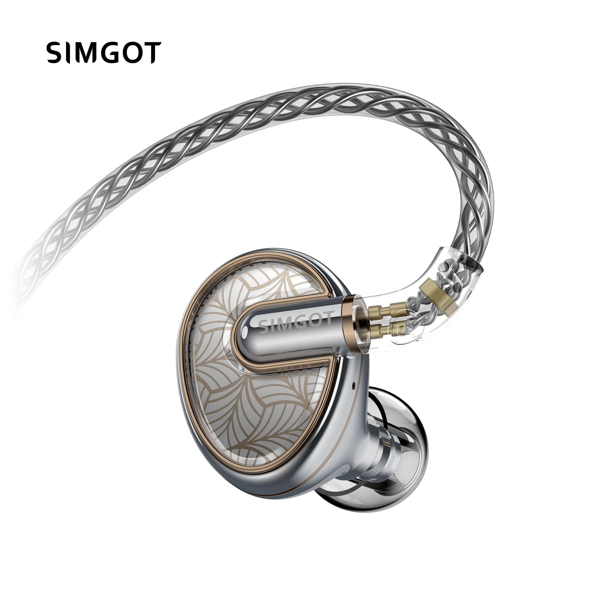 SIMGOT EN1000 Diaphragm Dual-cavity Dynamic IEMs Earphones Wired With Tuning Plugs 0.78mm Detachable Cable