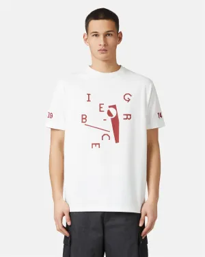 T-shirt with Iceberg lettering print detail (White) - I24F07463041111