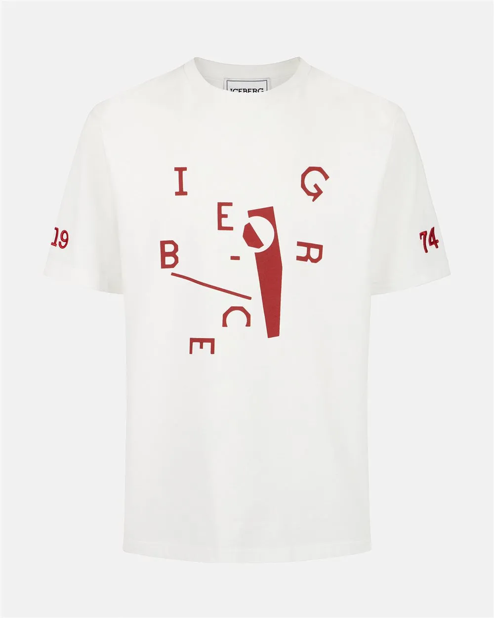 T-shirt with Iceberg lettering print detail (White) - I24F07463041111