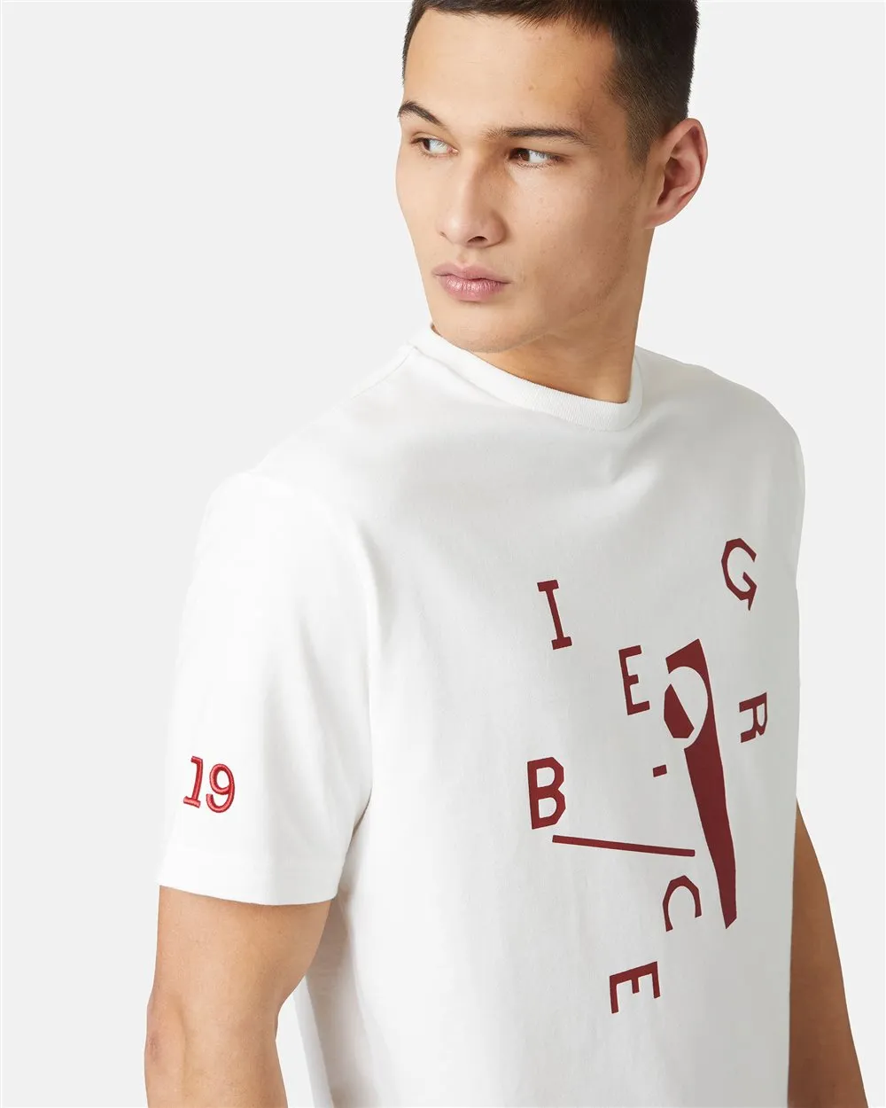 T-shirt with Iceberg lettering print detail (White) - I24F07463041111