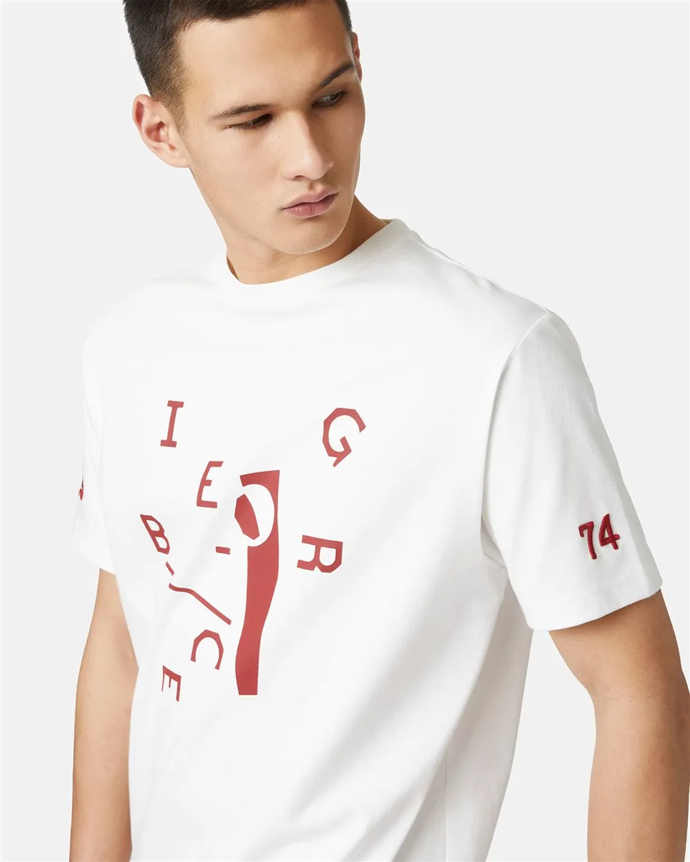 T-shirt with Iceberg lettering print detail (White) - I24F07463041111