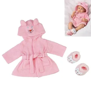 The Ashton-Drake Galleries Baby Doll Robe and Fuzzy Slipper Set for 17" to 19" Dolls