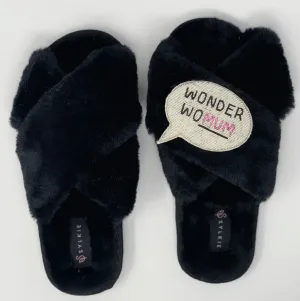 Wonder Womum Slipper Black